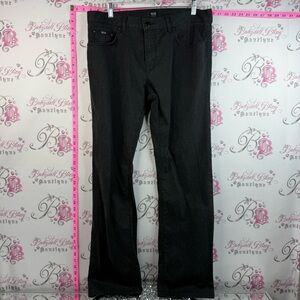 Hugo Boss pants, finest cotton flannel plaid Black Men's Straight-Leg Pants